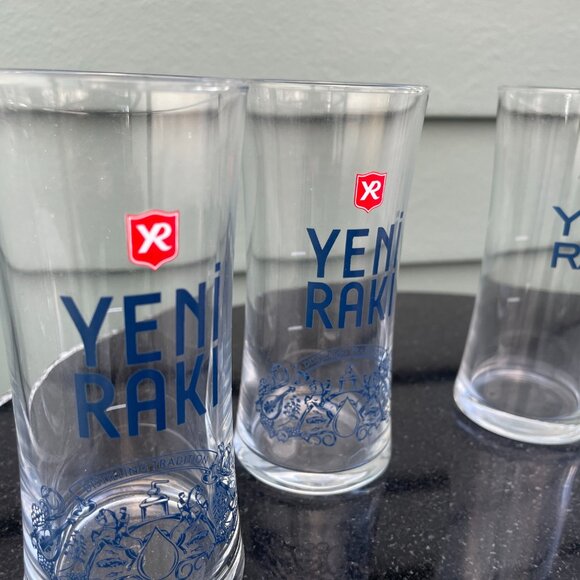 Yeni Raki Distilling Tradition Turkish Liquor Glass Barware Lot of 4 - Picture 2 of 5